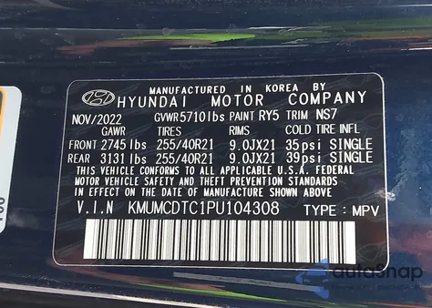 2023 Genesis Gv70 3.5T Awd Sport z USA, uszkodzony, nr VIN KMUMCDTC1PU104308